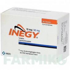 ИНЕДЖИ (INEGY) 10 мг/40 мг таблетки 100 шт - Симвастатин, Эзетимиб KOHLPHARMA