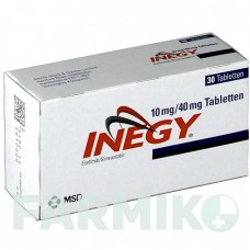 ИНЕДЖИ (INEGY) 10 мг/40 мг таблетки 30 шт - Симвастатин, Эзетимиб ORGANON