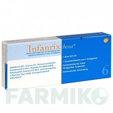 ИНФАНРИКС (INFANRIX) суспензия 10 шт - Дифтерия - гемофильная инфекция B - коклюш - полиомиелит - столбняк - гепатит B GLAXOSMITHKLINE