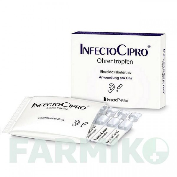 ИНФЕКТОЦИПРО (INFECTOCIPRO) 2 мг/мл капли 15x0,25 мл - Ципрофлоксацин INFECTOPHARM