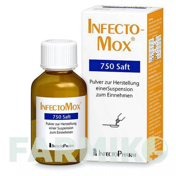 ІНФЕКТОМОКС (INFECTOMOX) 750 порошок 75 мл - Амоксицилін INFECTOPHARM