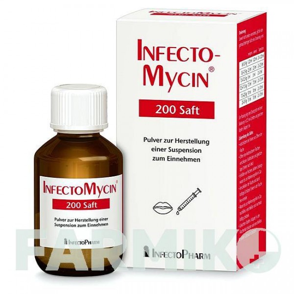 ИНФЕКТОМИЦИН (INFECTOMYCIN) 200 порошок 100 мл - Эритромицин INFECTOPHARM