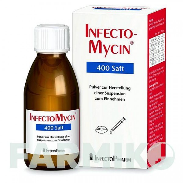 ІНФЕКТОМІЦИН (INFECTOMYCIN) 400 порошок 2x75 мл - Еритроміцин INFECTOPHARM