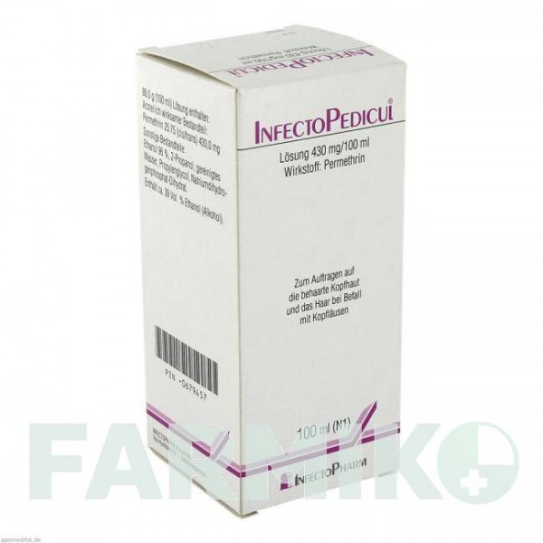 ИНФЕКТОПЕДИКУЛ (INFECTOPEDICUL) раствор 100 мл - Перметрин INFECTOPHARM