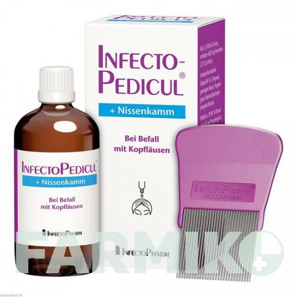 ИНФЕКТОПЕДИКУЛ (INFECTOPEDICUL) раствор 100 мл - Перметрин INFECTOPHARM