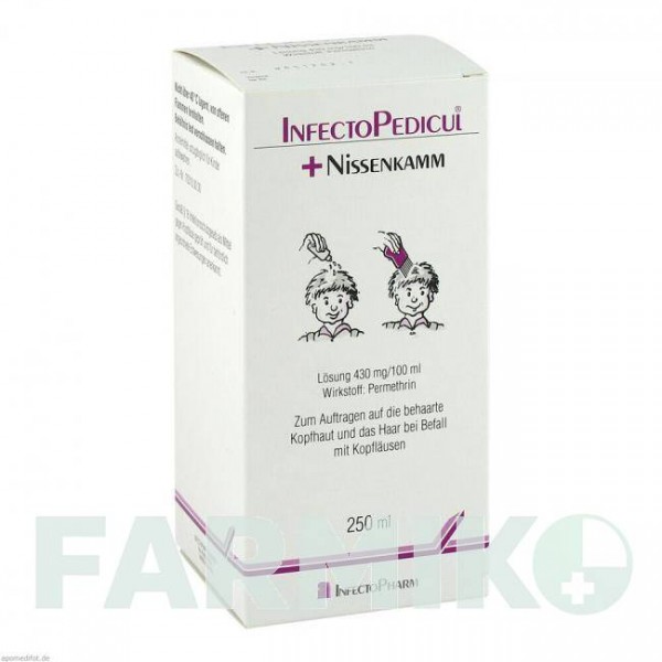 ИНФЕКТОПЕДИКУЛ (INFECTOPEDICUL) раствор 250 мл - Перметрин INFECTOPHARM