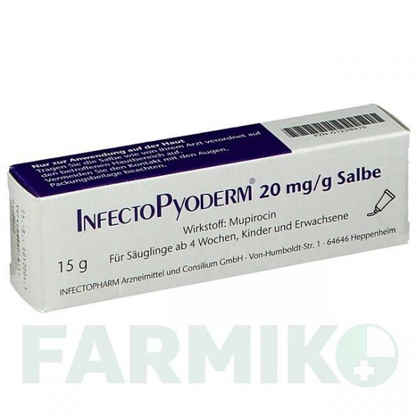 ИНФЕКТОПИОДЕРМ (INFECTOPYODERM) мазь 15 г - Мупироцин INFECTOPHARM