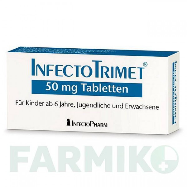 ИНФЕКТОТРИМЕТ (INFECTOTRIMET) 50 мг таблетки 50 шт - Триметоприм INFECTOPHARM