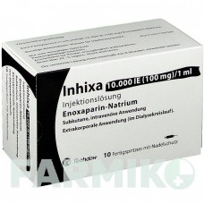 ИНХИКСА (INHIXA) 10000 МЕ 100 мг/1 мл раствор 10 шт - Эноксапарин TECHDOW PHARMA