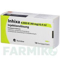 ИНХИКСА (INHIXA) 4000 МЕ 40 мг/0,4 мл раствор 10 шт - Эноксапарин EMRA-MED