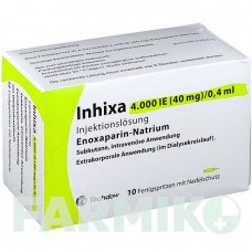 ІНХІКСА (INHIXA) 4000 МО 40 мг/0,4 мл розчин 10 шт - Еноксапарин TECHDOW PHARMA