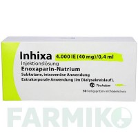 ИНХИКСА (INHIXA) 4000 МЕ 40 мг/0,4 мл раствор 50 шт - Эноксапарин TECHDOW PHARMA