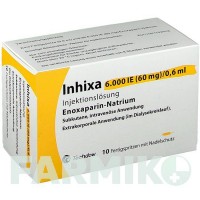 ИНХИКСА (INHIXA) 6000 МЕ 60 мг/0,6 мл раствор 10 шт - Эноксапарин TECHDOW PHARMA