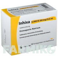 ИНХИКСА (INHIXA) 6000 МЕ 60 мг/0,6 мл раствор 12 шт - Эноксапарин TECHDOW PHARMA