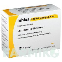 ІНХІКСА (INHIXA) 6000 МО 60 мг/0,6 мл розчин 24 шт - Еноксапарин TECHDOW PHARMA