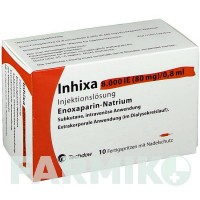 ІНХІКСА (INHIXA) 8000 МО 80 мг/0,8 мл розчин 10 шт - Еноксапарин TECHDOW PHARMA
