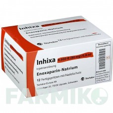 ІНХІКСА (INHIXA) 8000 МО 80 мг/0,8 мл розчин 12 шт - Еноксапарин TECHDOW PHARMA