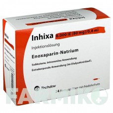 ІНХІКСА (INHIXA) 8000 МО 80 мг/0,8 мл розчин 24 шт - Еноксапарин TECHDOW PHARMA