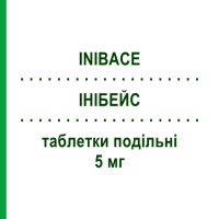 ИНИБЕЙС (INIBACE) 5 мг таблетки делимые 14 шт - Цилазаприл CHEPLAPHARM