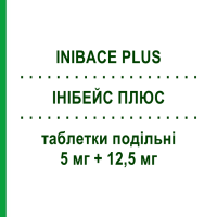 ИНИБЕЙС ПЛЮС (INIBACE PLUS) 5 мг + 12,5 мг таблетки делимые 14 шт - Цилазаприл, Диуретик CHEPLAPHARM