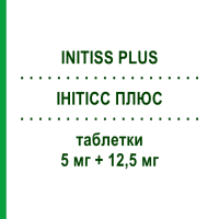 ИНИТИСС ПЛЮС (INITISS PLUS) 5 мг + 12,5 мг таблетки 14 шт - Цилазаприл, Диуретик TEOFARMA