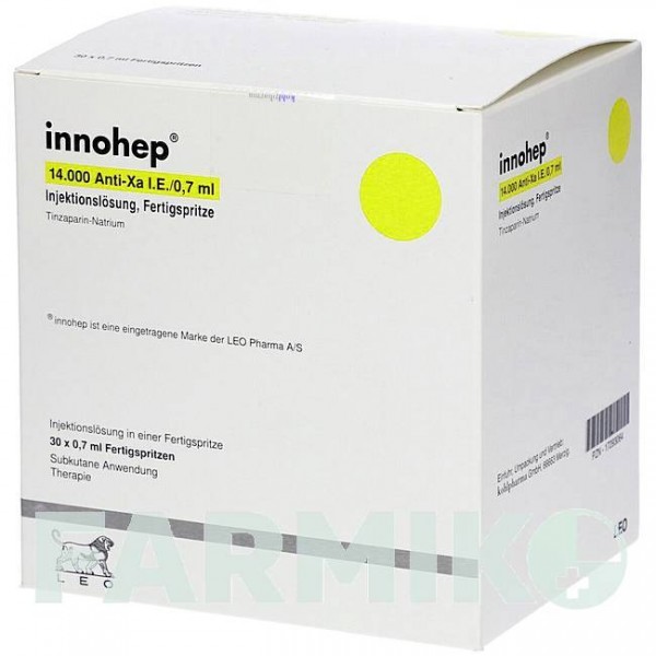 ИННОХЕП (INNOHEP) 14000 МЕ/0,7 мл раствор 10 шт - Тинзапарин KOHLPHARMA