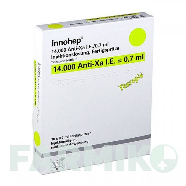 ІННОХЕП (INNOHEP) 14000 МО/0,7 мл розчин 10 шт - Тинзапарин LEO PHARMA