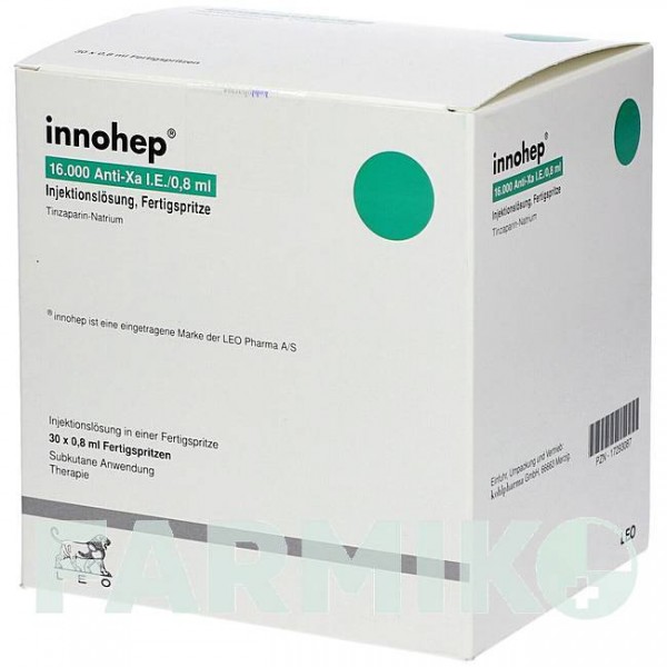 ІННОХЕП (INNOHEP) 16000 МО/0,8 мл розчин 30 шт - Тинзапарин KOHLPHARMA