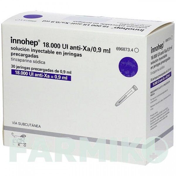 ІННОХЕП (INNOHEP) 18000 МО/0,9 мл розчин 10x0,9 мл - Тинзапарин CC PHARMA