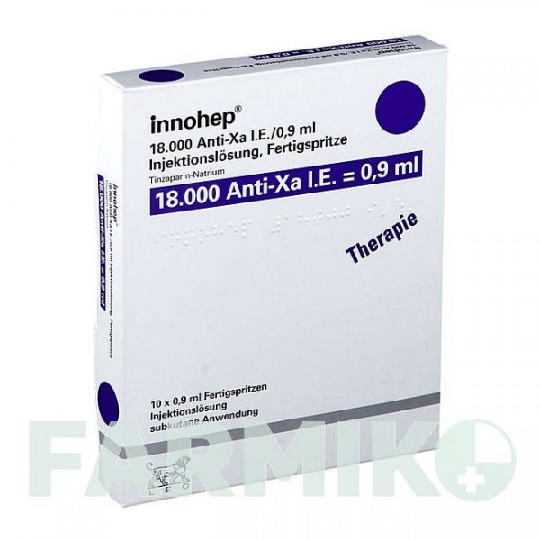 ИННОХЕП (INNOHEP) 18000 МЕ/0,9 мл раствор 10 шт - Тинзапарин LEO PHARMA