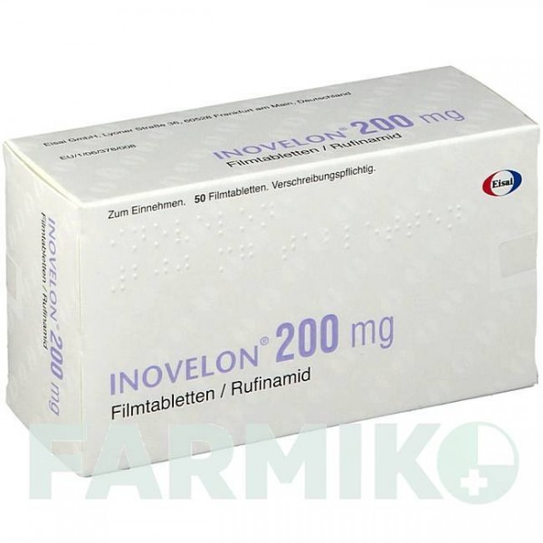 ИНОВЕЛОН (INOVELON) 200 мг таблетки 50 шт - Руфинамид EISAI