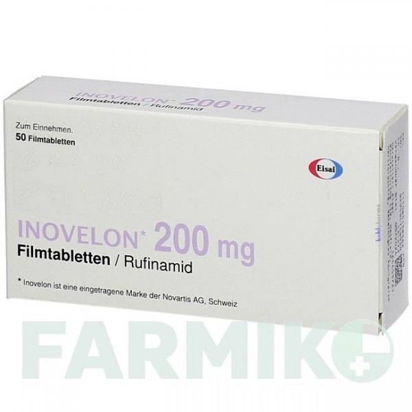 ИНОВЕЛОН (INOVELON) 200 мг таблетки 50 шт - Руфинамид KOHLPHARMA