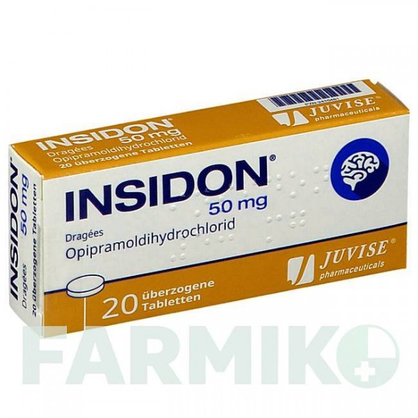 ІНСИДОН (INSIDON) 50 мг таблетки 20 шт - Опіпрамол LABORATOIRES JUVISE PHARMACEUTICALS