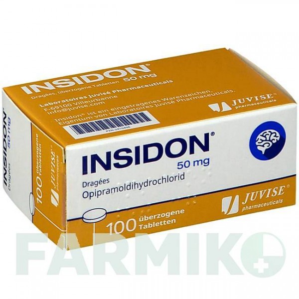 ІНСИДОН (INSIDON) 50 мг таблетки 100 шт - Опіпрамол LABORATOIRES JUVISE PHARMACEUTICALS