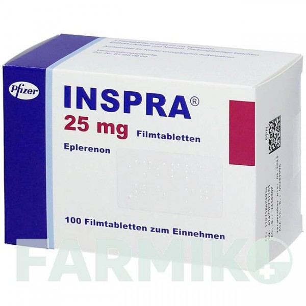 ІНСПРА (INSPRA) 25 мг таблетки 100 шт - Еплеренон ACA MULLER-ADAG PHARMA