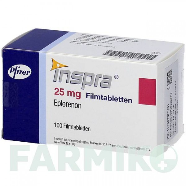 ІНСПРА (INSPRA) 25 мг таблетки 50 шт - Еплеренон DOCPHARM