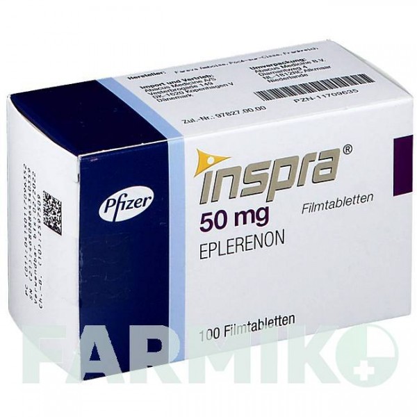 ИНСПРА (INSPRA) 50 мг таблетки 100 шт - Эплеренон ABACUS MEDICINE
