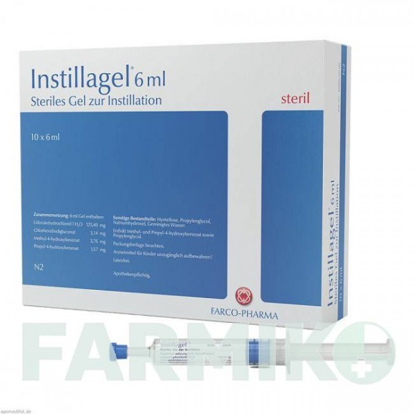 ИНСТИЛЛАГЕЛЬ (INSTILLAGEL) гель 10x6 мл - Лидокаин, Другое FARCO-PHARMA