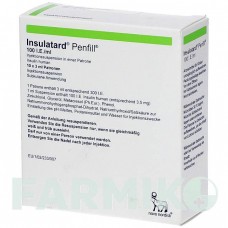 ИНСУЛАТАРД (INSULATARD) 100 МЕ/мл картриджи 10x3 мл - Инсулин (человеческий) ACA MULLER-ADAG PHARMA