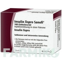 ІНСУЛІН ЛІЗПРО (INSULIN LISPRO) 100 ОД/мл розчин 10x3 мл - Інсулін лізпро SANOFI