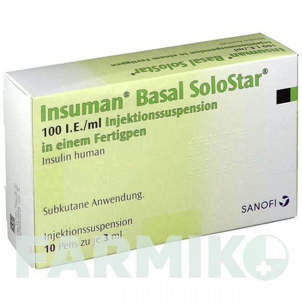 ИНСУМАН (INSUMAN) 100 МЕ/мл суспензия 10x3 мл - Инсулин (человеческий) ABACUS MEDICINE