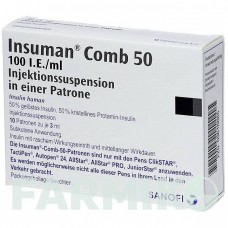 ИНСУМАН (INSUMAN) 100 МЕ/мл суспензия 10x3 мл - Инсулин (человеческий) ACA MULLER-ADAG PHARMA