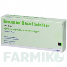 ИНСУМАН (INSUMAN) 100 МЕ/мл шприци 10x3 мл - Инсулин (человеческий) AXICORP PHARMA