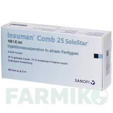 ИНСУМАН (INSUMAN) 100 МЕ/мл суспензия 5x3 мл - Инсулин (человеческий) DOCPHARM