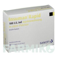 ІНСУМАН (INSUMAN) 100 МО/мл розчин 10x3 мл - Інсулін (людський) EMRA-MED