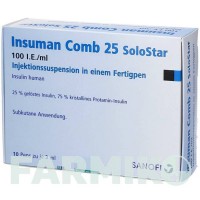 ІНСУМАН (INSUMAN) 100 МО/мл суспензія 5x3 мл - Інсулін (людський) EURIMPHARM