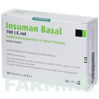 ІНСУМАН (INSUMAN) 100 МО/мл суспензія 10x3 мл - Інсулін (людський) EURIMPHARM