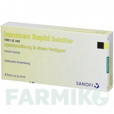 ИНСУМАН (INSUMAN) 100 МЕ/мл раствор 10x3 мл - Инсулин (человеческий) EURIMPHARM