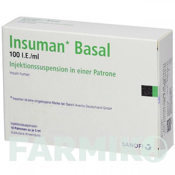 ИНСУМАН (INSUMAN) 100 МЕ/мл суспензия 10x3 мл - Инсулин (человеческий) KOHLPHARMA