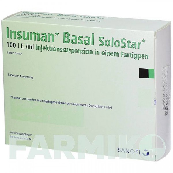 ИНСУМАН (INSUMAN) 100 МЕ/мл суспензия 10x3 мл - Инсулин (человеческий) KOHLPHARMA